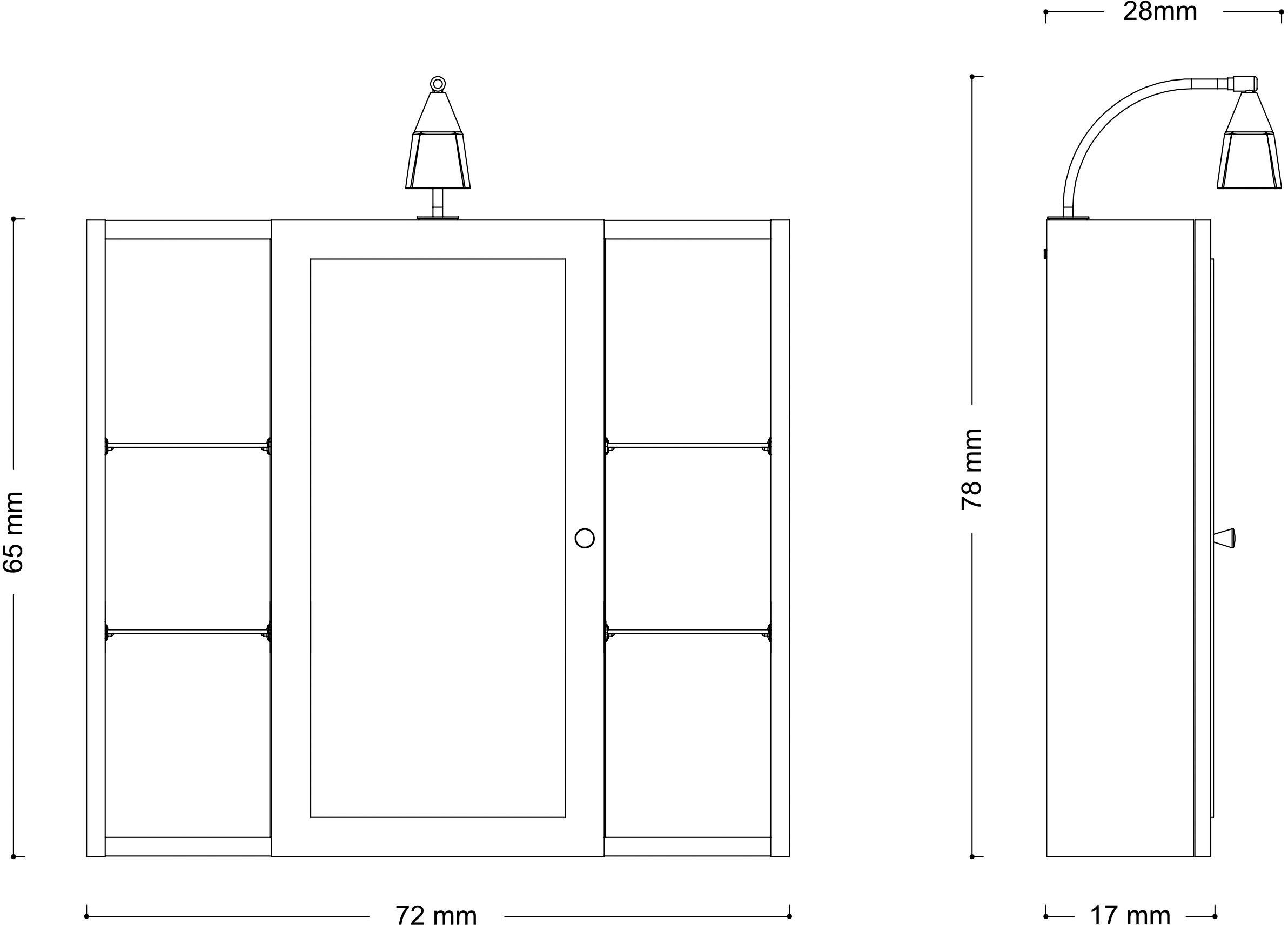 jokey Spiegelschrank Latina MDF, 72cm breit
