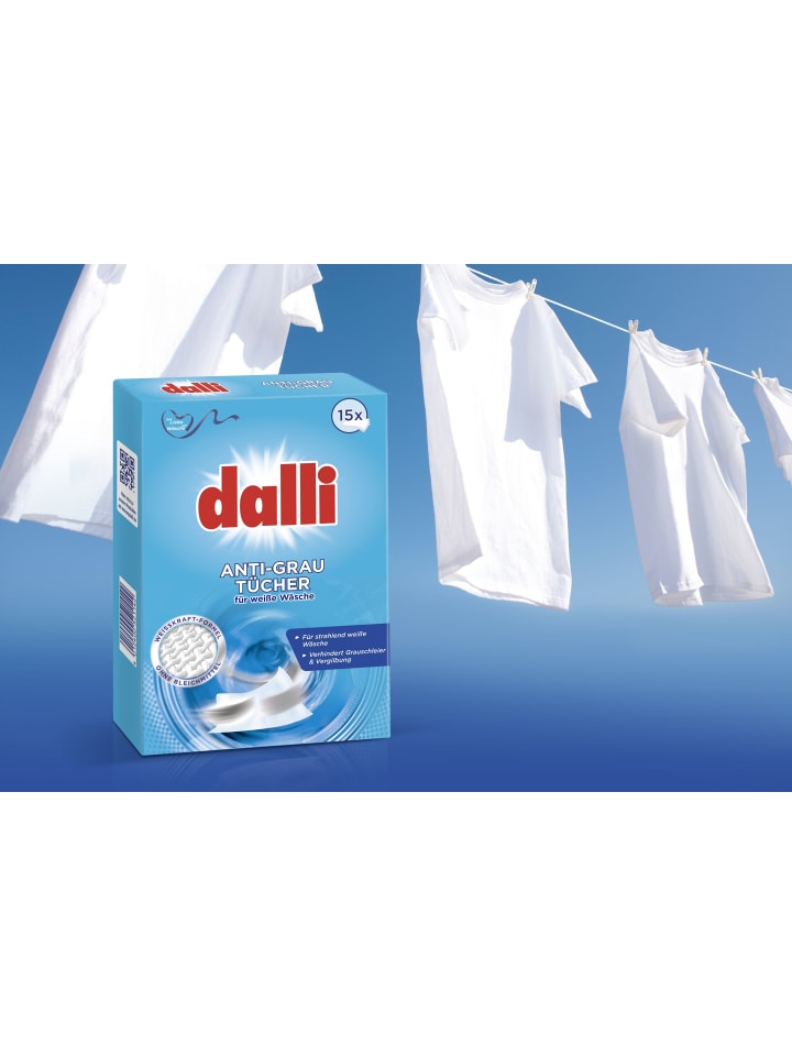 DALLI-WERKE Anti Grau Tücher | Verhindert Grauschleier weisser Wäsche | 15 Tücher günstig kaufen onesize