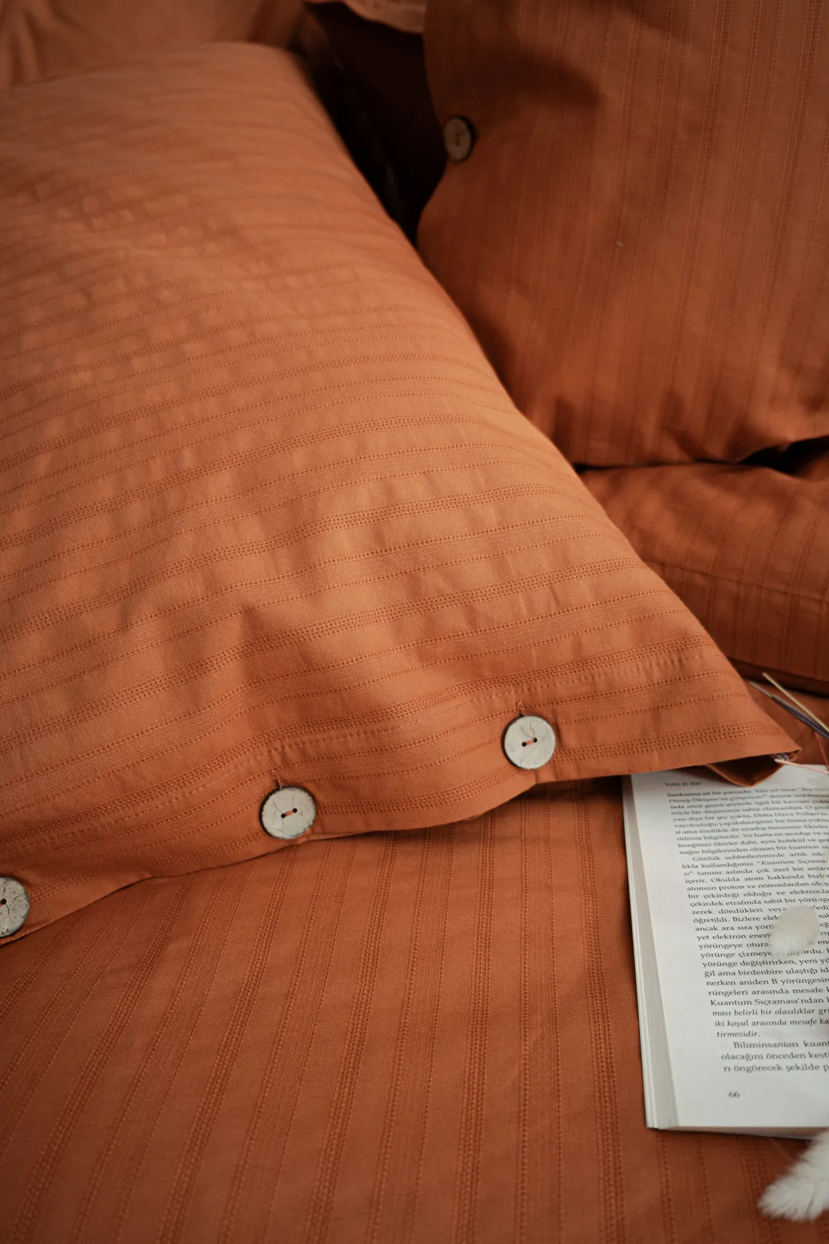 Nordqueen  Bettwäsche Einzelbett - Orange - Unifarben