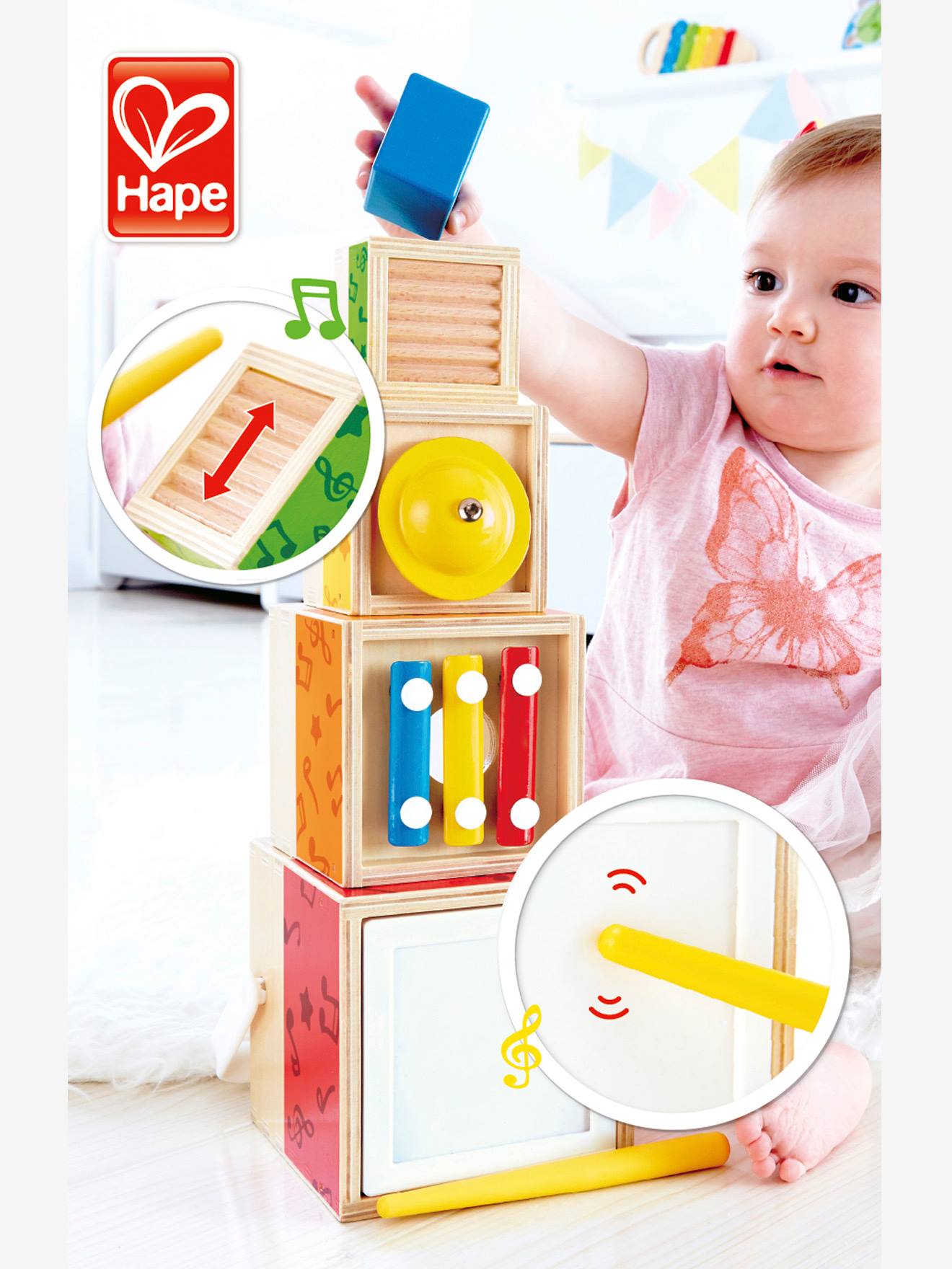 Hape Musik-Stapelwürfel HAPE - mehrfarbig