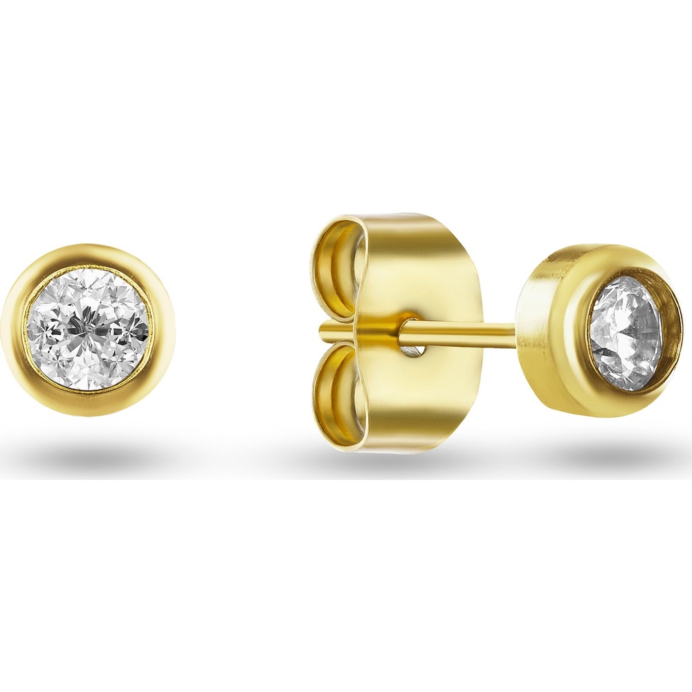 FAVS Boucles d'oreilles à fermoir à poussette Acier inoxydable Boucles d'oreilles