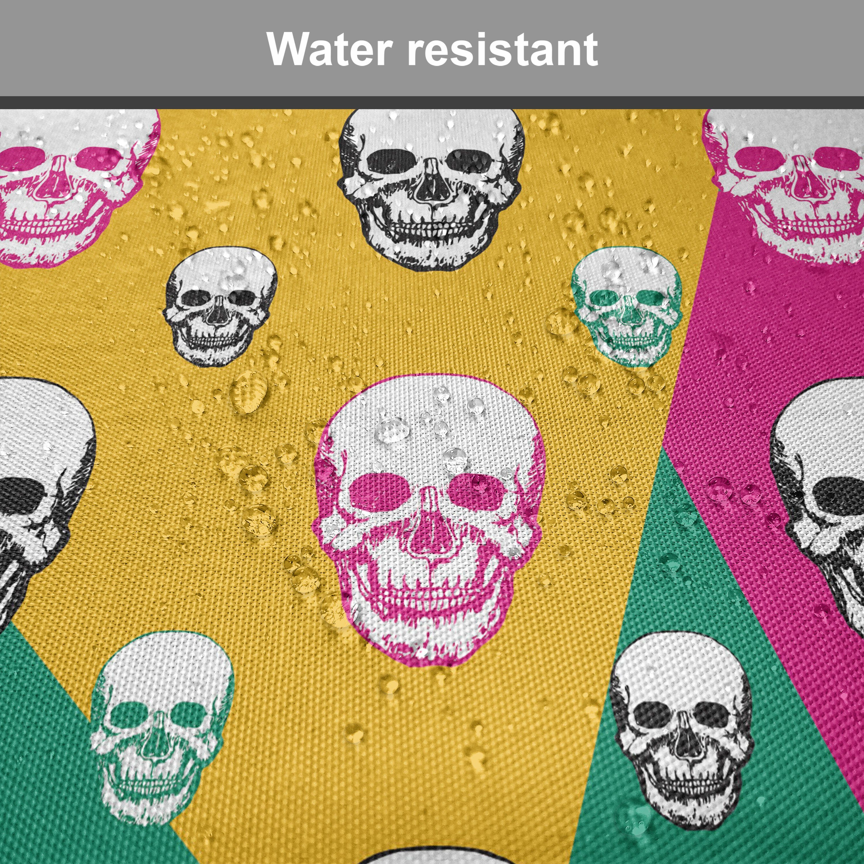 Abakuhaus Stuhlkissen Dekoratives wasserfestes Kissen mit Riemen für Küchensitze, Geometrisch Dreieck-Kopf-Knochen