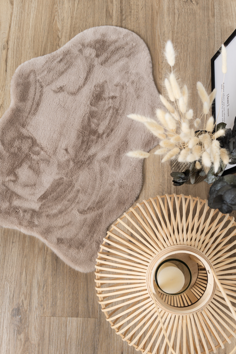 Kunstfell Elda in Schaffelloptik Beige 55 x 80 cm