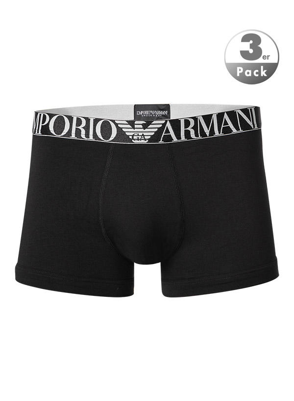 EMPORIO ARMANI, Trunks, Baumwoll-Stretch, schwarz