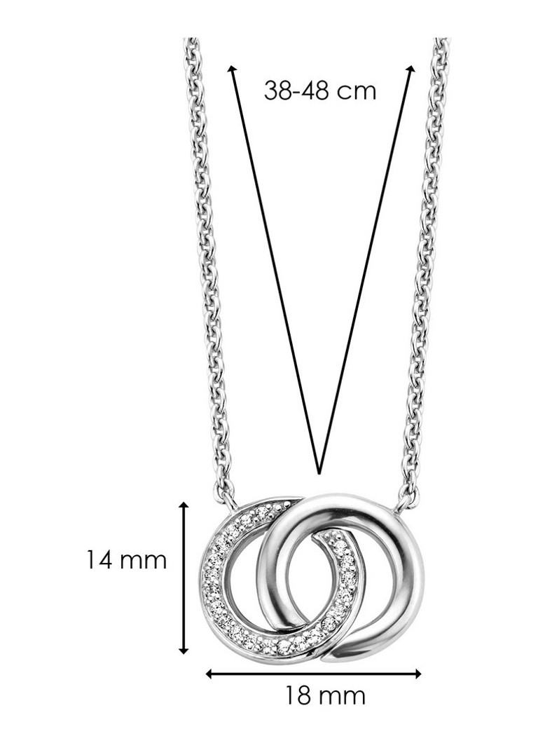 TI SENTO - Milano Silver necklace with cubic zirconia 3822ZI