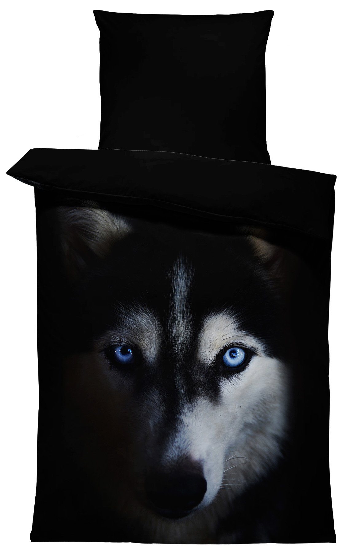 Bettwäsche Wolf, One Home, Mikrofaser, 2 teilig, mit Wölfe Motiv