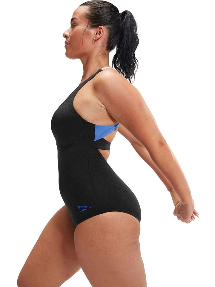Speedo Badeanzug in Blau/ Schwarz günstig kaufen
