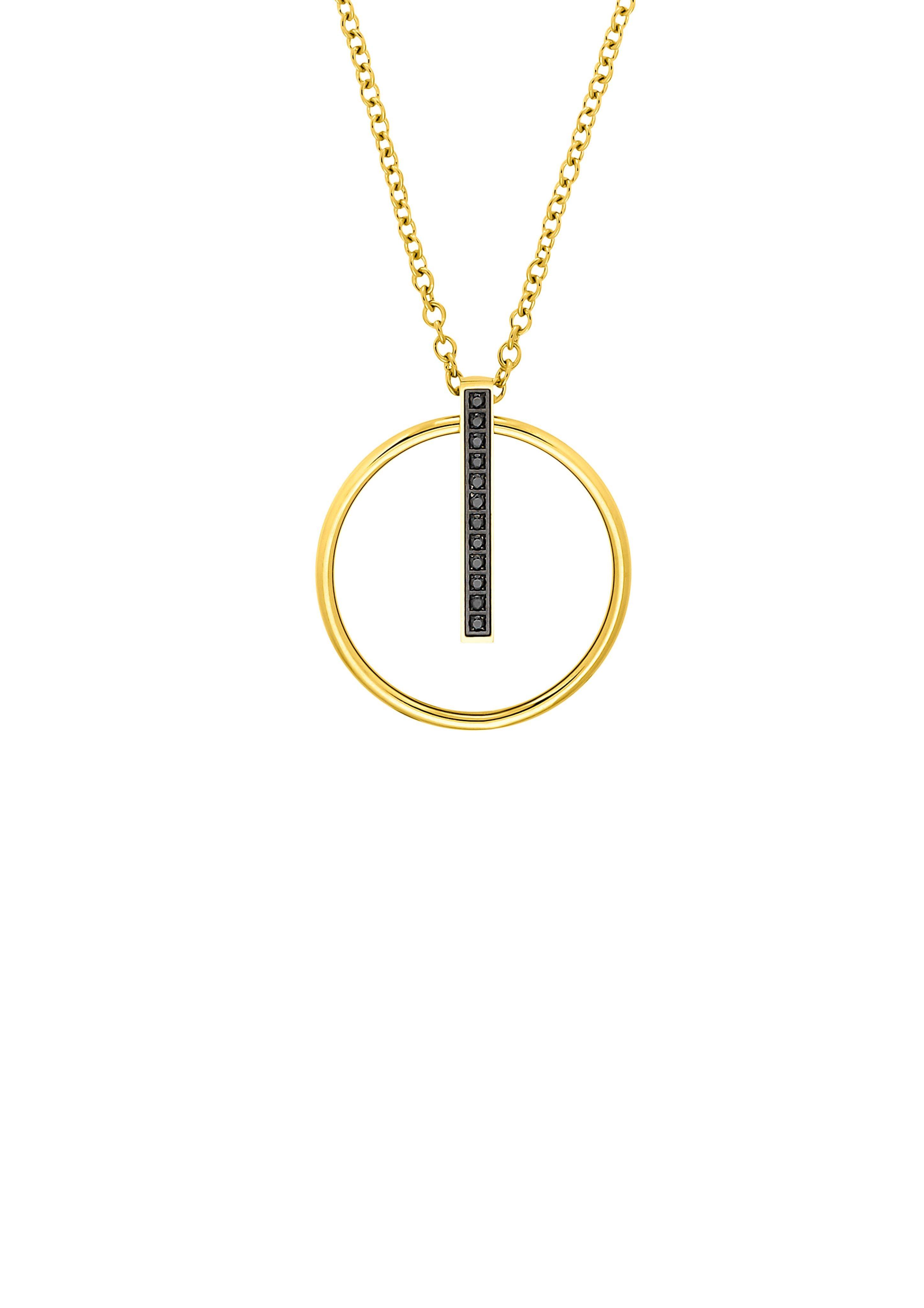 Vergoldete Kette mit kreisrundem Anhänger  6009204-19B0