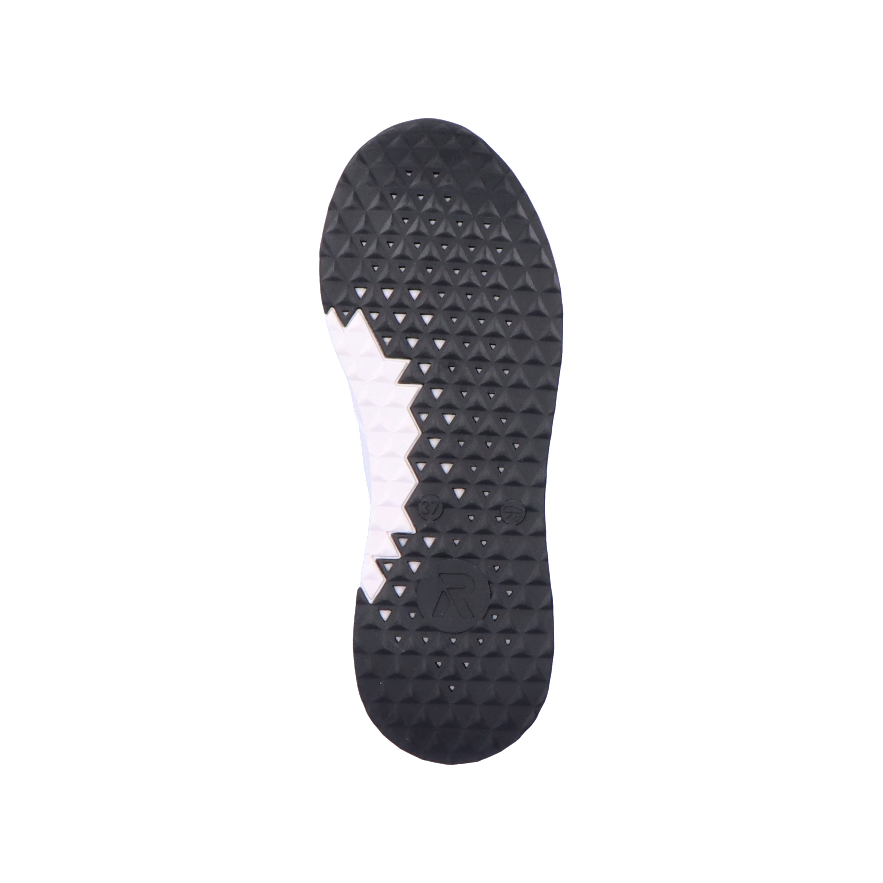 Rieker Damen Sneaker Low swan-white arctic-grey zebra