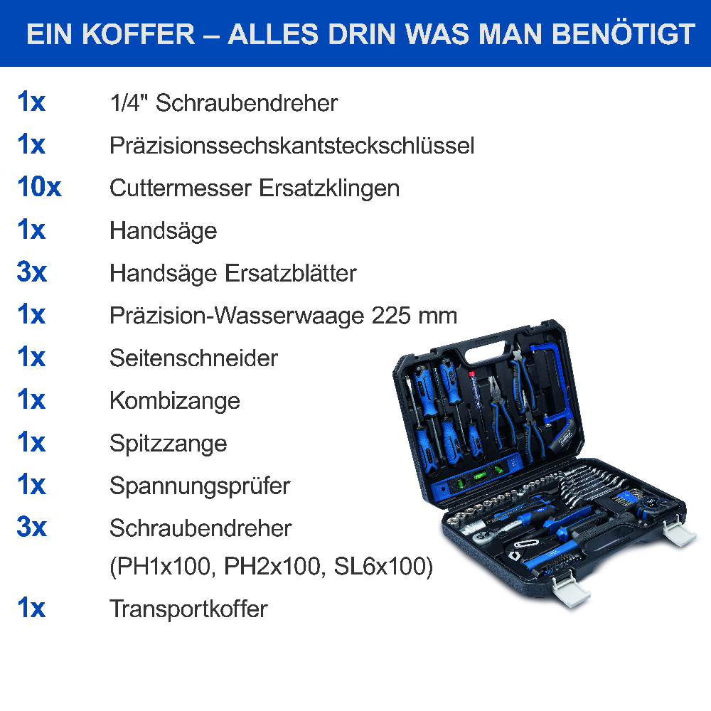 Scheppach Werkzeugkoffer 97-tlg. WZK120