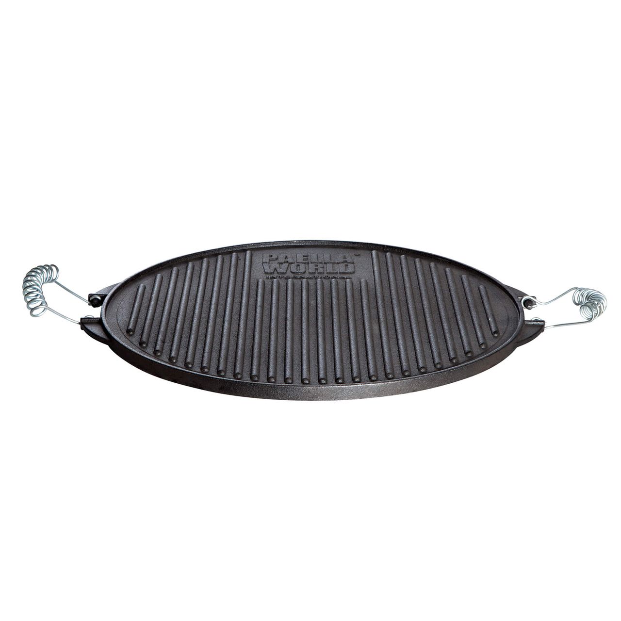 Allgrill Gusseisen-Grillplatte Light mit Edelstahl-Griffen 42 cm schwarz