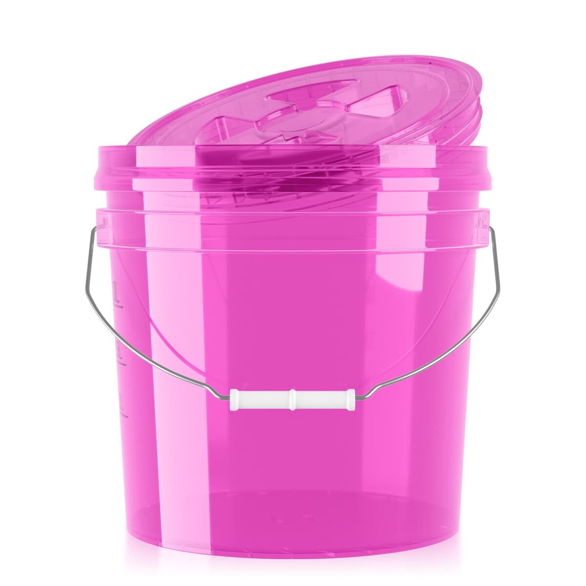 chemicalworkz Performance Buckets Wascheimer mit Deckel clear pink 3,5GAL