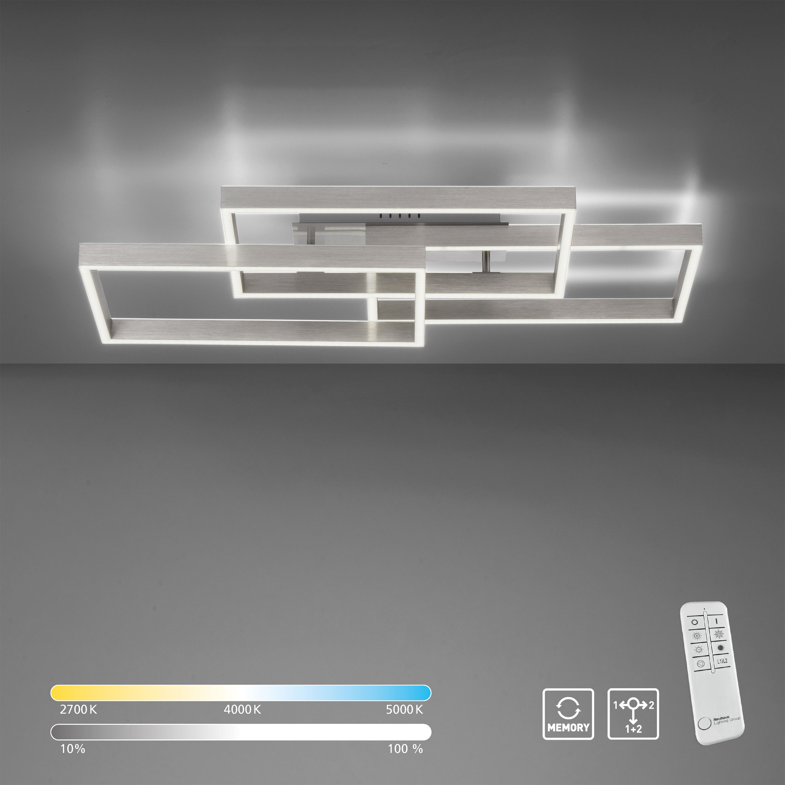 Paul NeuhausLED-Deckenleuchte 2flg