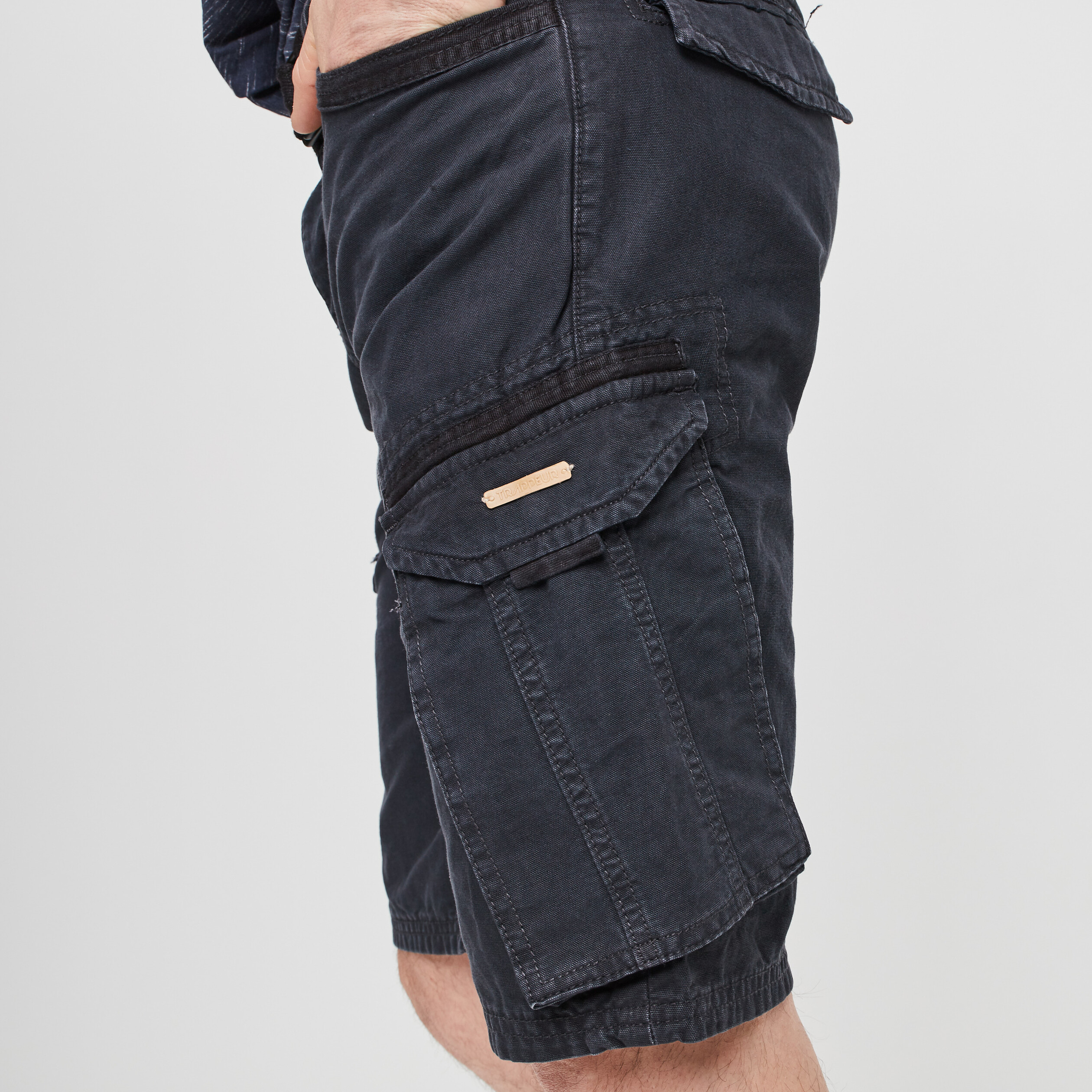 Bermuda regular avec ceinture Trappeur bleu marine homme | La Halle