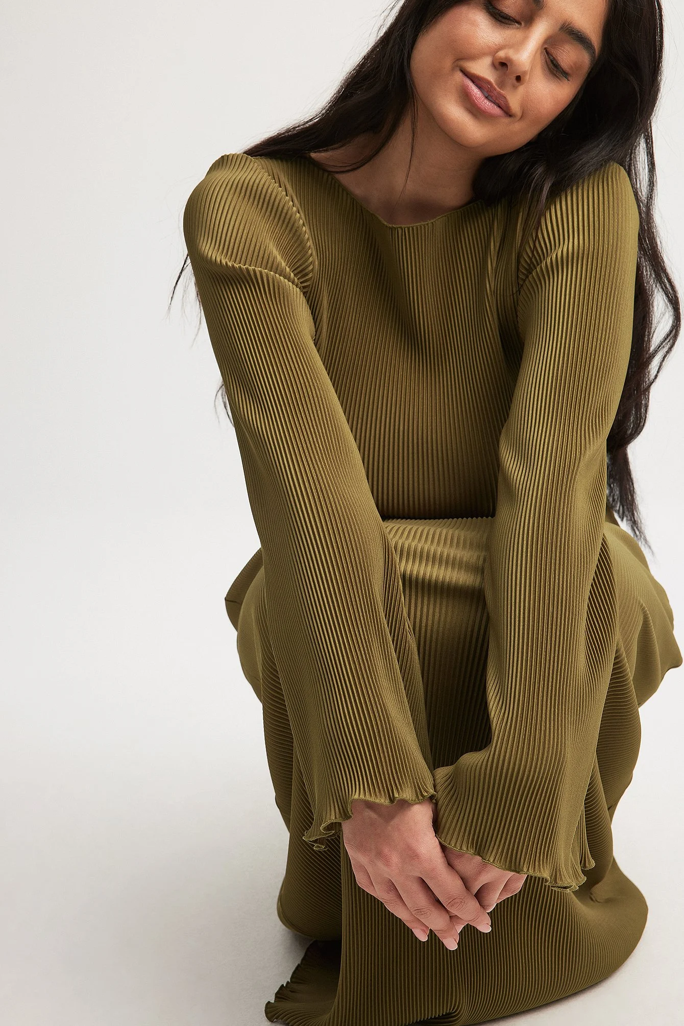 Midikleid mit Falten