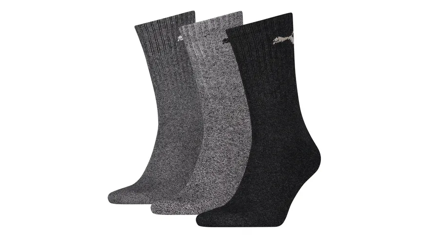 PUMA Unisex Sportsocken 3er Pack anthracite / grey