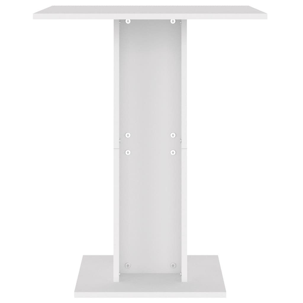 vidaXL Esstisch Bistrotisch Weiß 60x60x75 cm Holzwerkstoff (1-St)