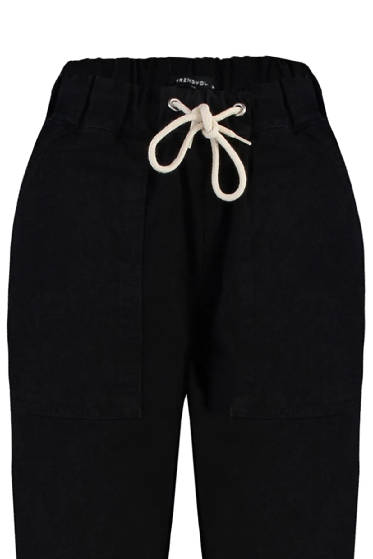 Trendyol Collection  Schwarze Mom-Jeans mit hohem Bund und elastischem Bund TWOSS21JE0655