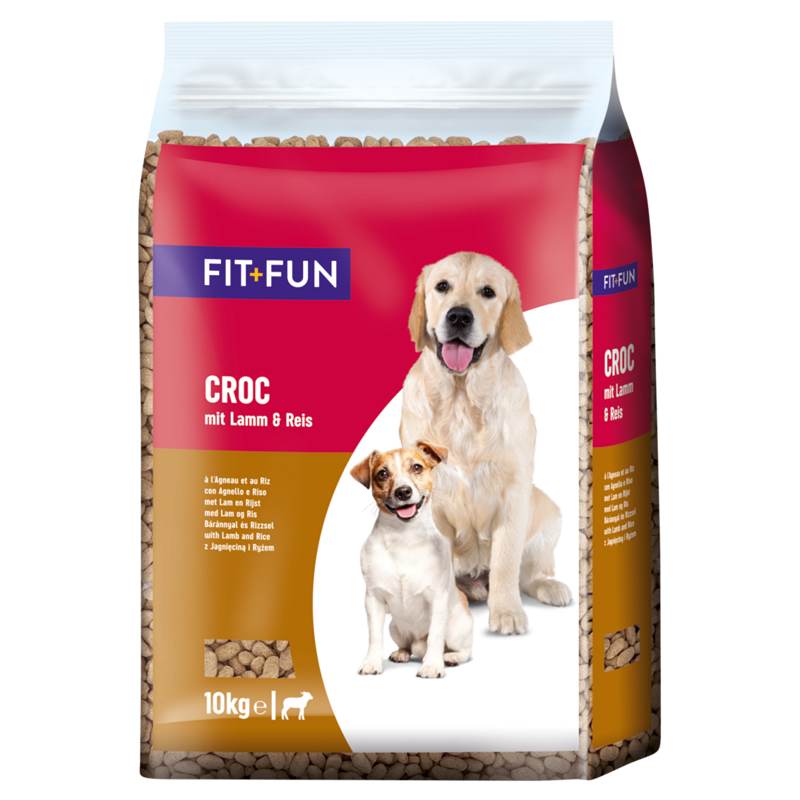 FIT+FUN Hundetrockenfutter FIT+FUN Trockenfutter Adult 10kg Lamm & Reis