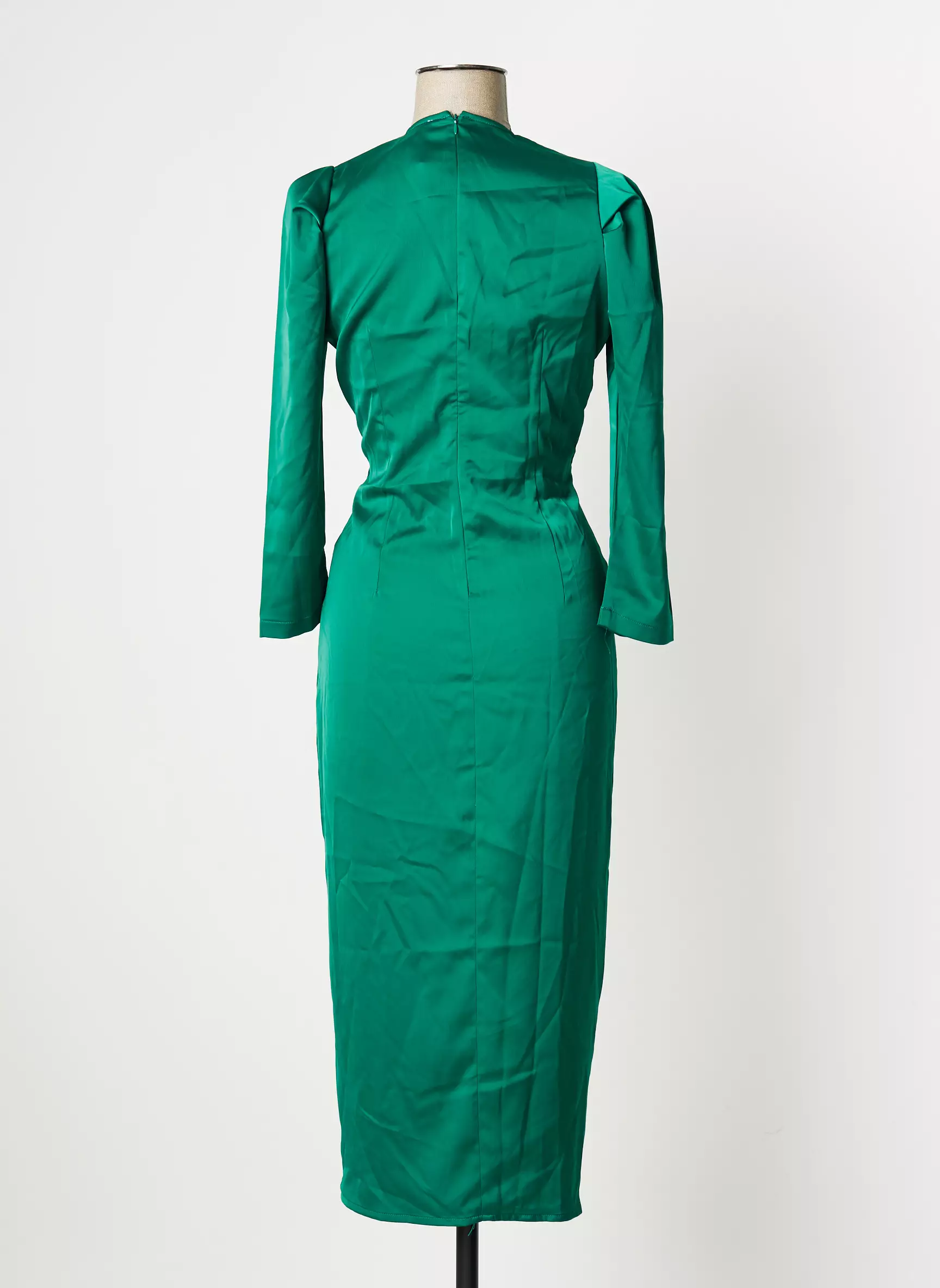 Laagam Robes Longues Femme couleur vert