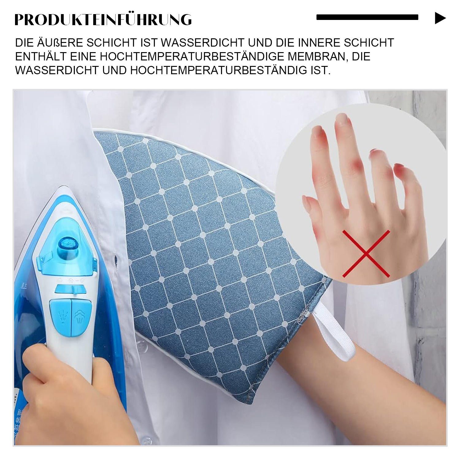 TOPMELON Bügelbrett Bügelmaschinenhandschuhe mit Fingerschlaufen, 2 Stück