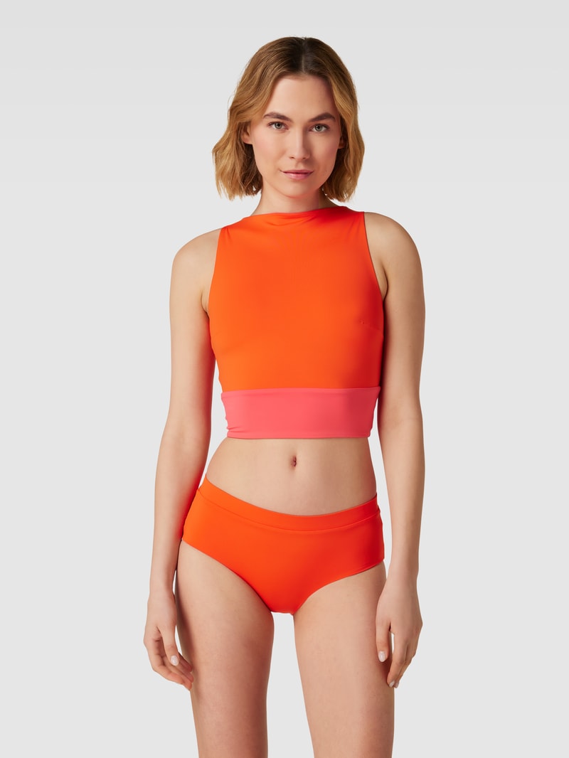 Bikini-Oberteil in Two-Tone-Machart in orange