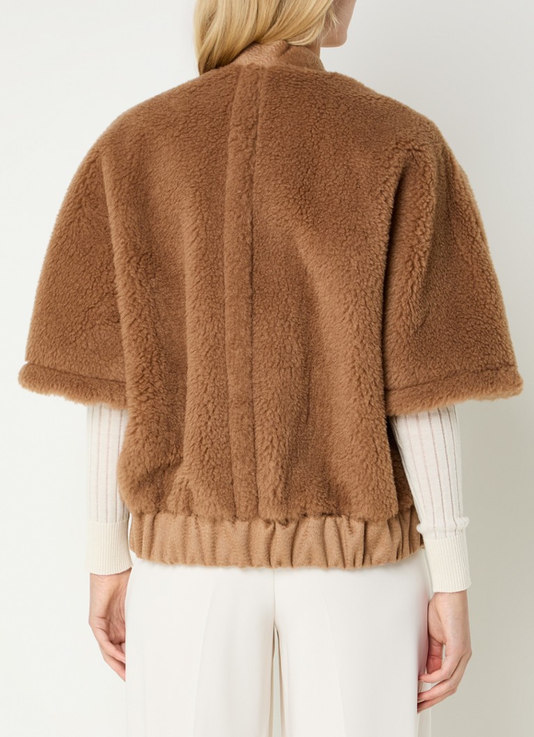 MaxMara Briose jacket in camel wool blend with side pockets