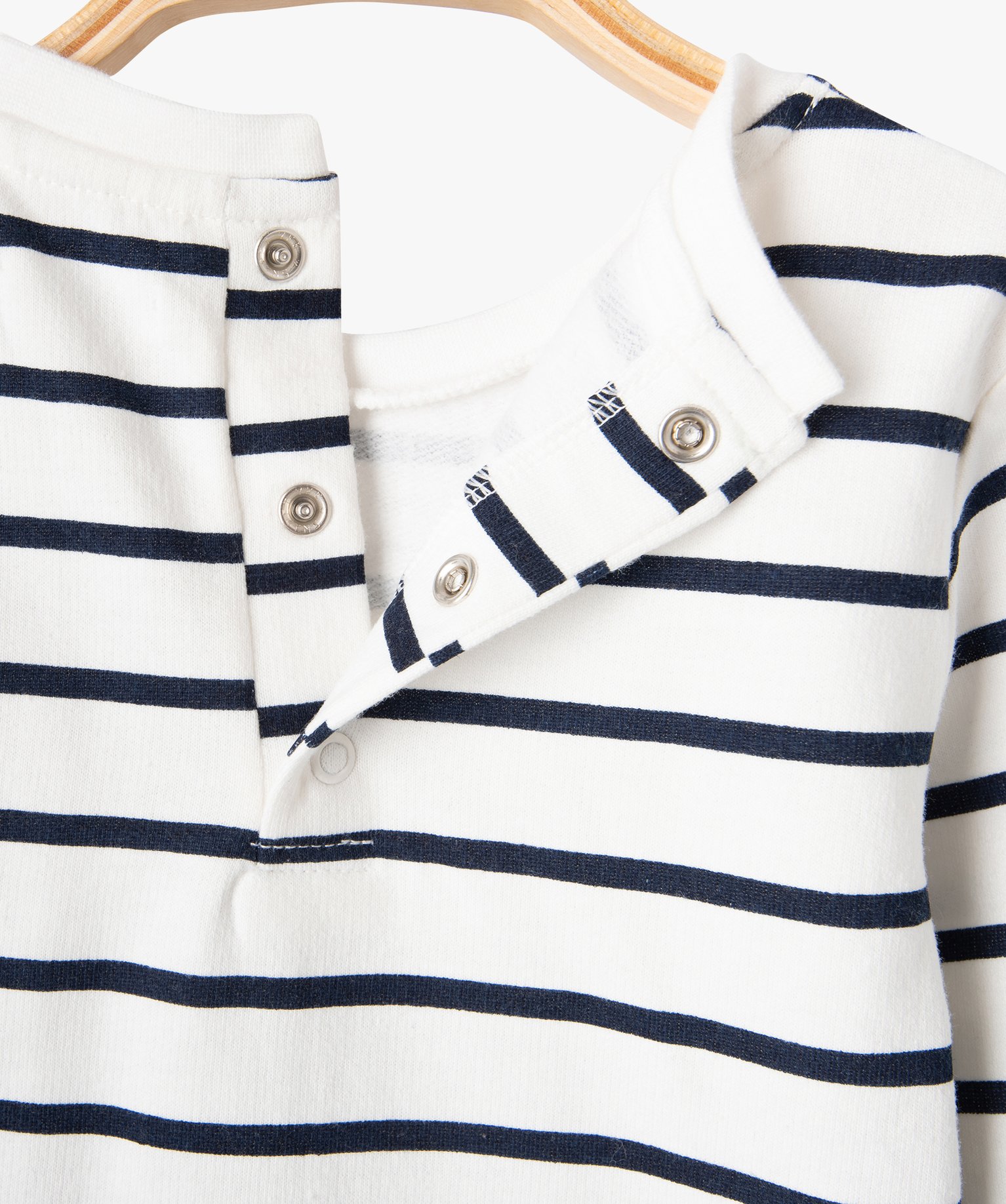 Pyjama 2 pièces dépareillées en molleton bébé ecru | GEMO