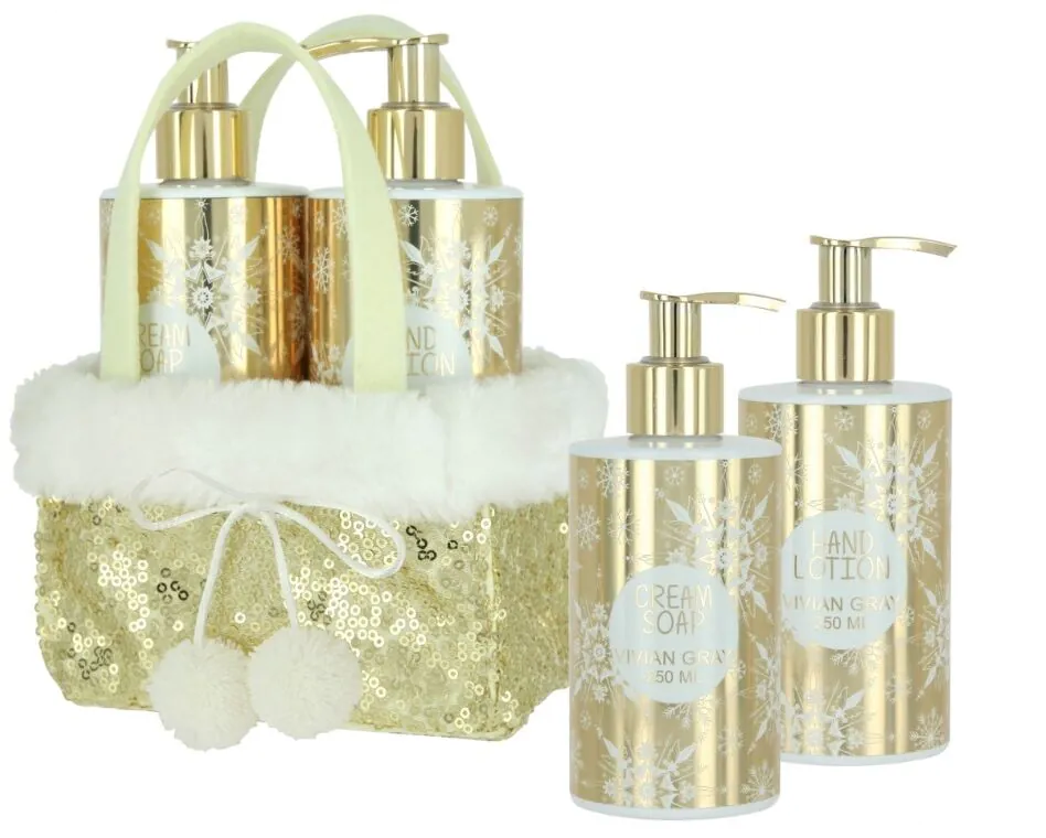 Vivian Gray Zestaw Golden Glitters кремасти сапун + лосион за руке