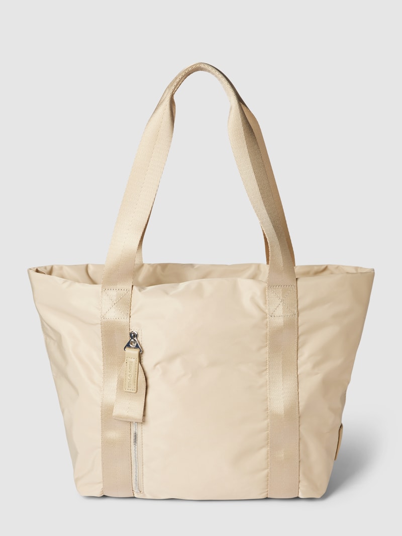 Shopper mit Label-Detail Modell 'ELIF' in sand