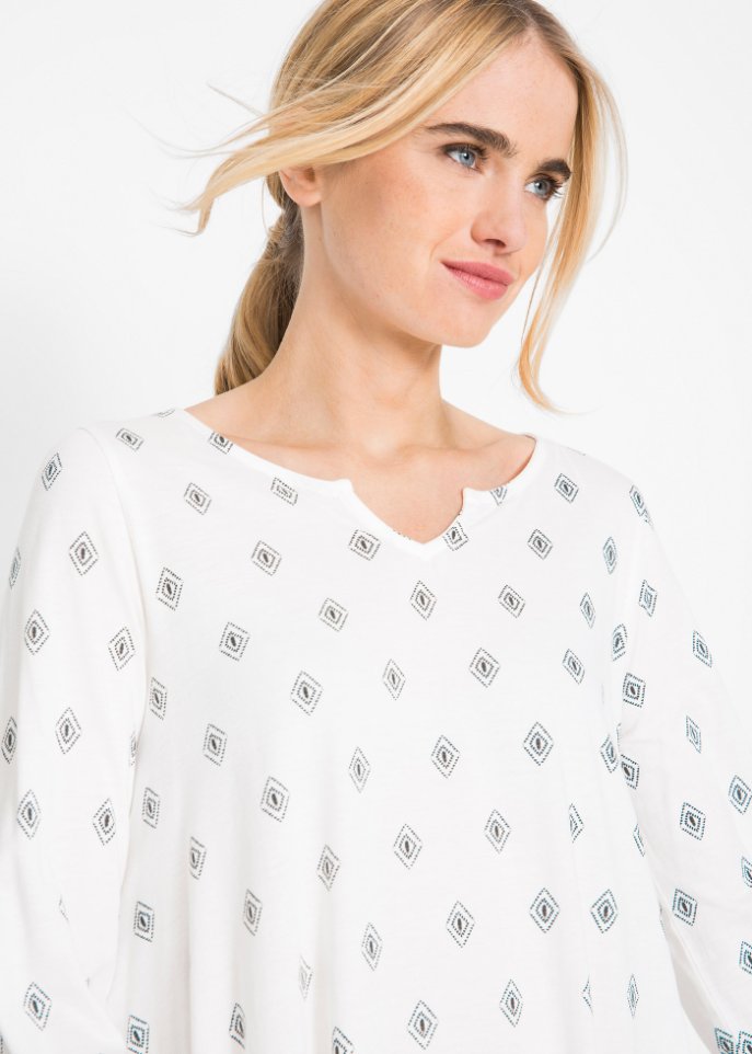 Extra weite Shirt-Tunika, Langarm