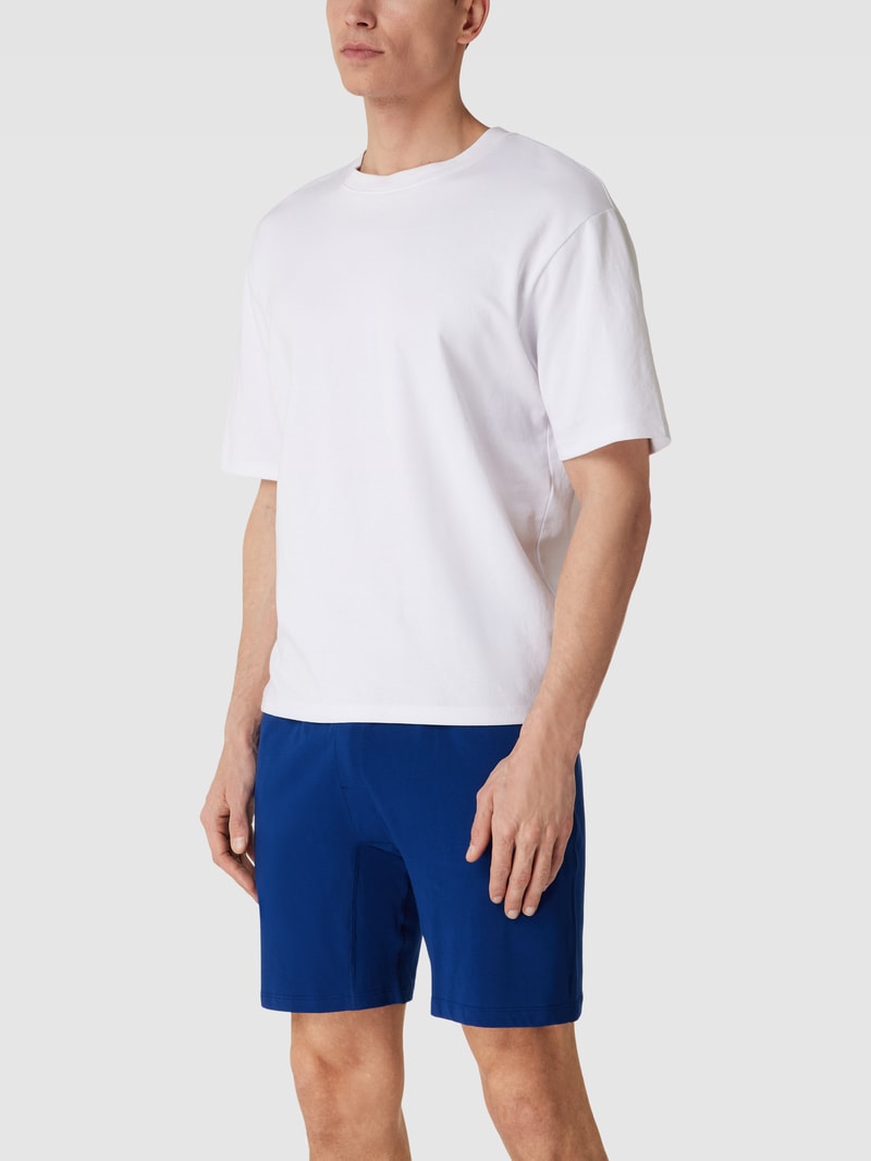Pyjama-Hose mit Label-Details in royalblau