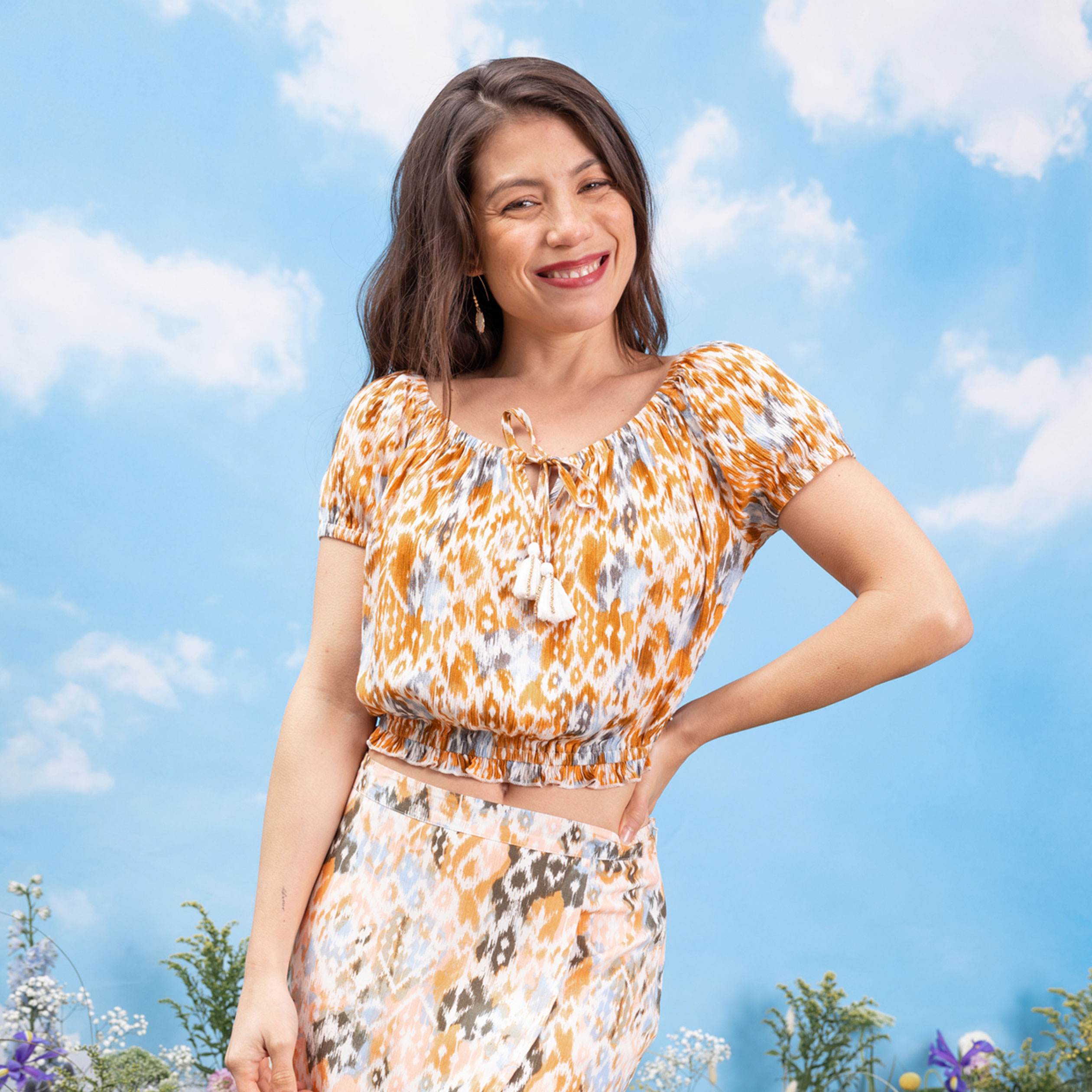 Blouse manches bouffantes Liberto ecru femme | La Halle