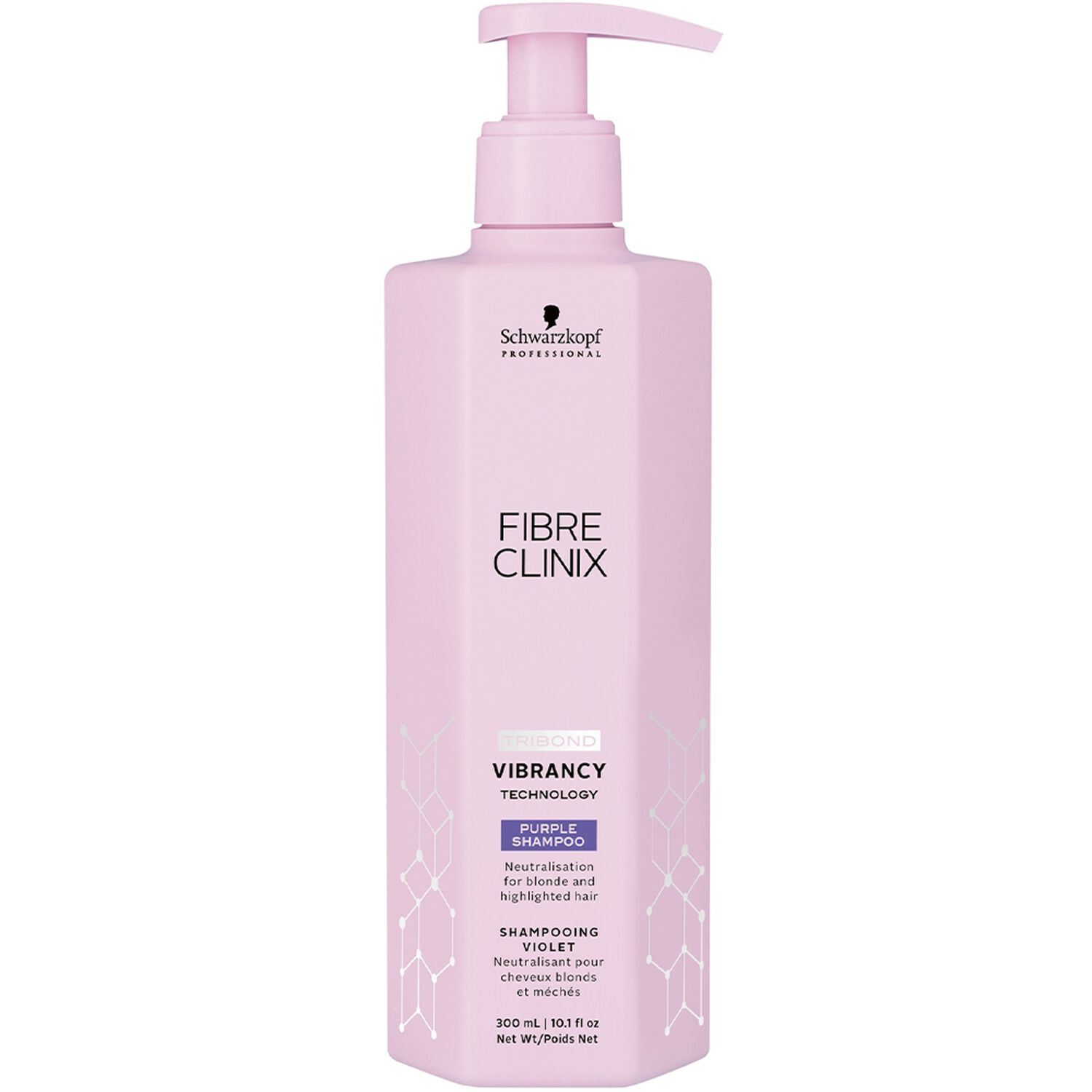 Schwarzkopf Professional Fibre Clinix Shampooing Violet pour cheveux blonds et méchés 300 ml