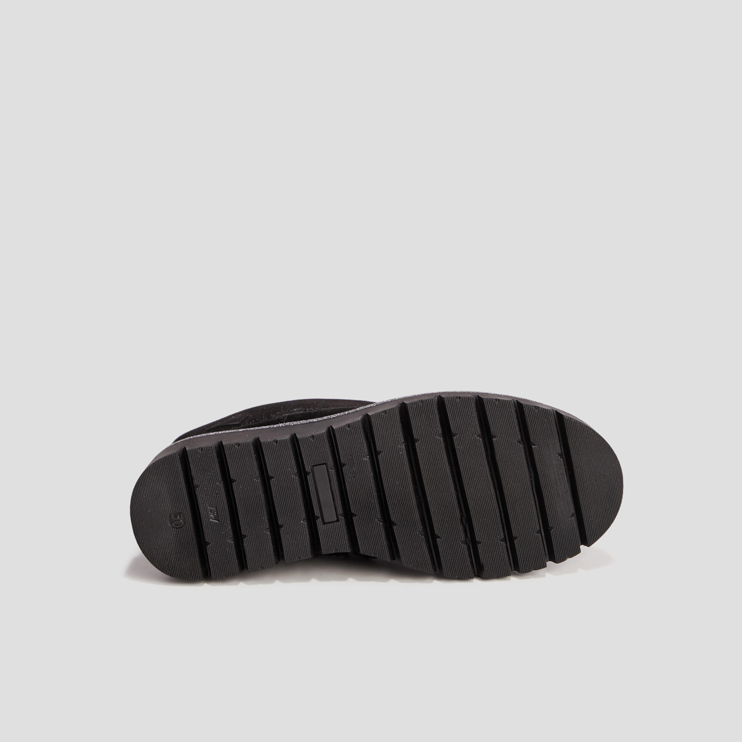 Bottes en cuir empiècements pailletés noir fille | La Halle