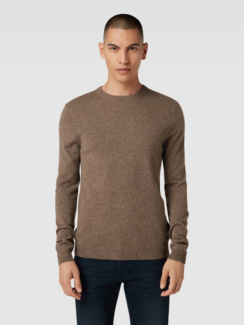 Strickpullover aus Kaschmir mit Rundhalsausschnitt Modell 'mordy' in beige