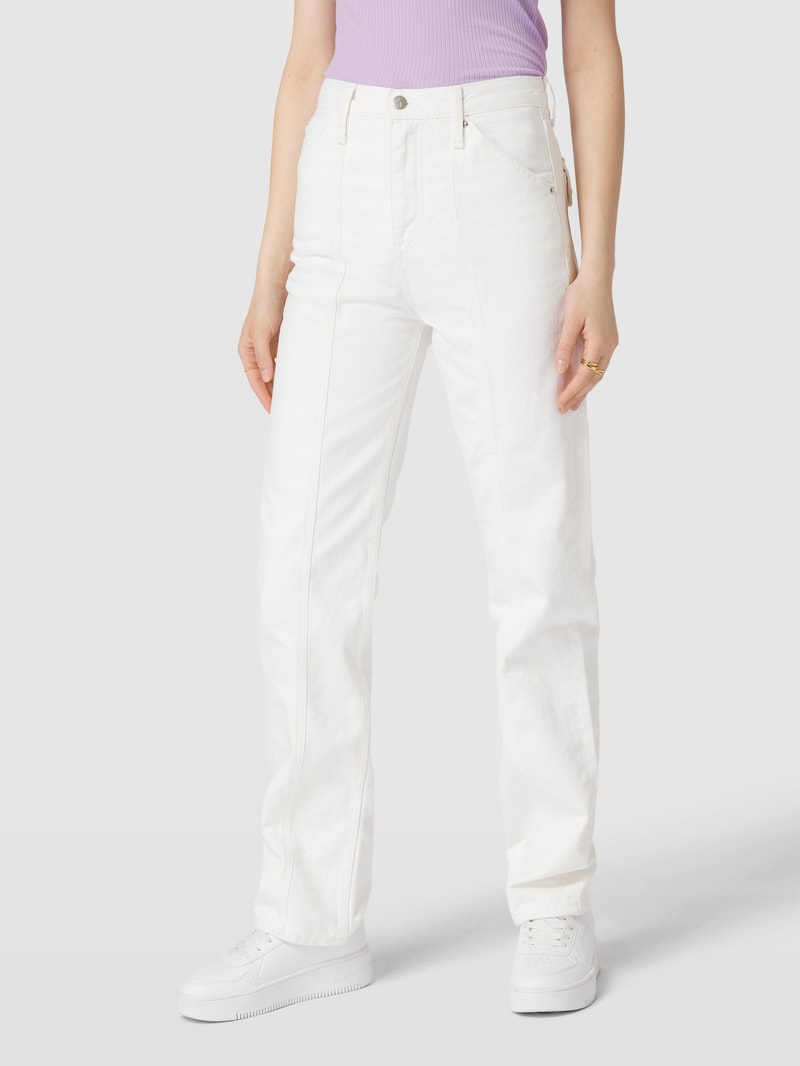 Straight Fit Jeans im 5-Pocket-Design Modell 'CARPEN' in offwhite