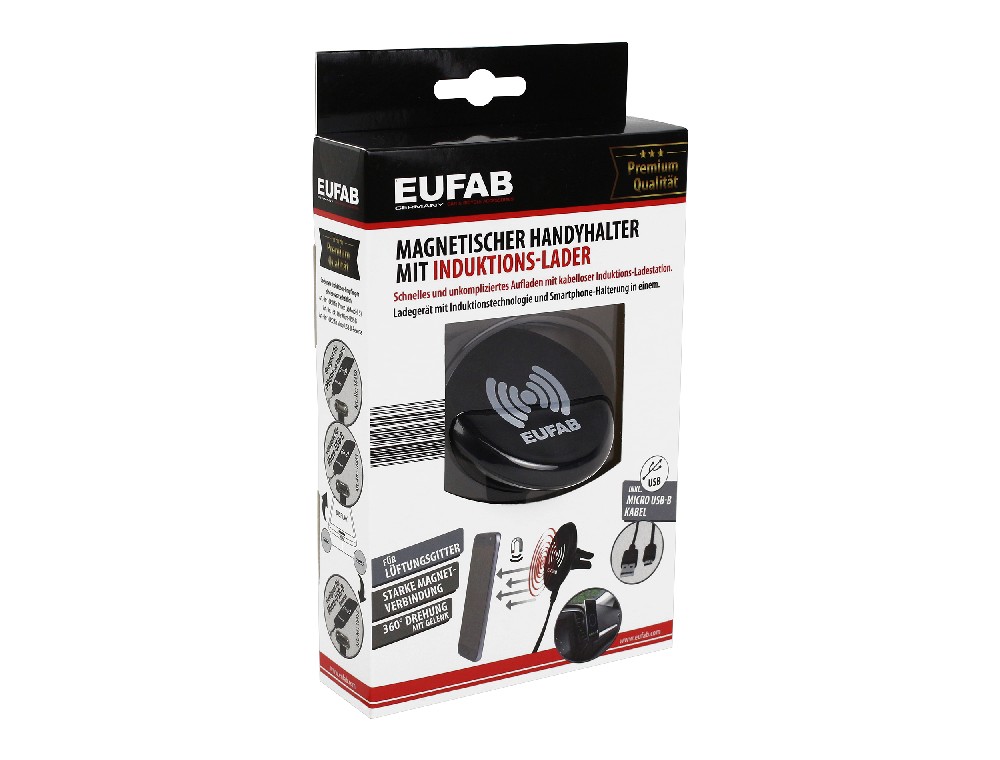 Eufab Induktions Lader mit magnetischem Handyhalter