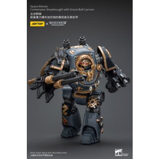 Warhammer The Horus Heresy Actionfigur 1/18 Space Wolves Contemptor Dreadnought with Gravis Bolt Cannon 12 cm