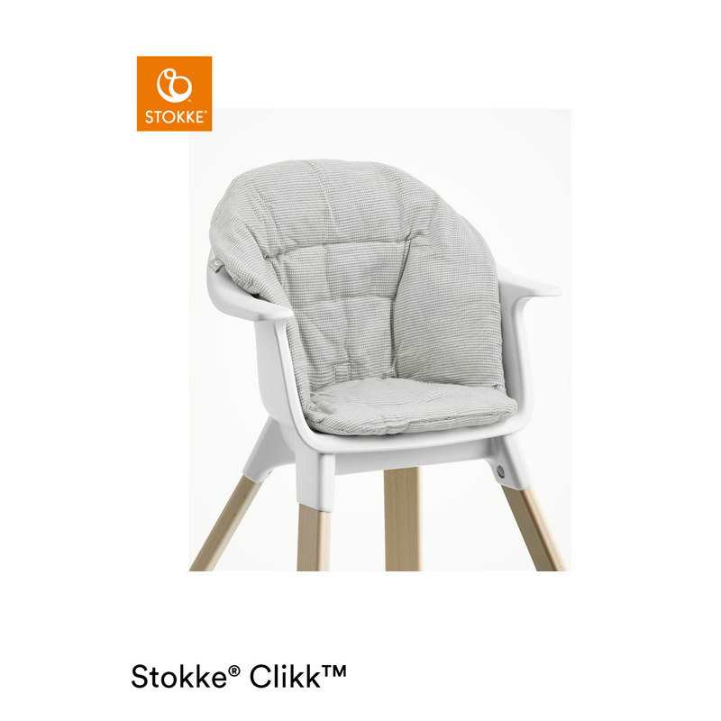 Coussin Nordic gris OCS pour chaise haute Clikk Stokke