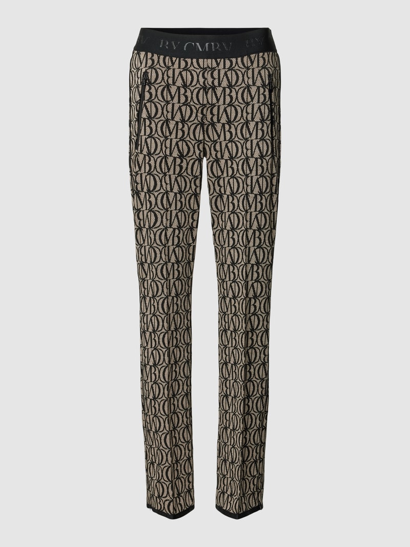 Hose mit Allover-Logo-Muster Modell 'RANEE' in schwarz