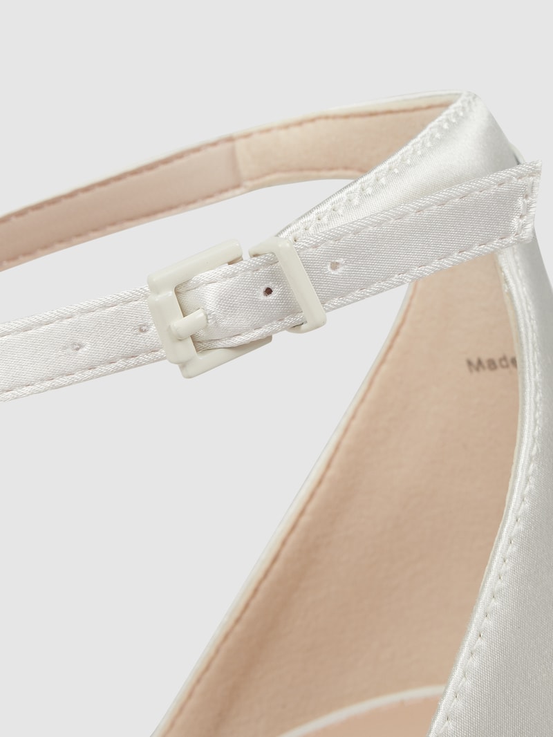 Sandalette aus Satin Modell 'Xenia' in offwhite