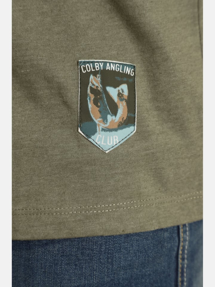 Charles Colby Sweatshirt EARL GARWY in oliv melange günstig kaufen