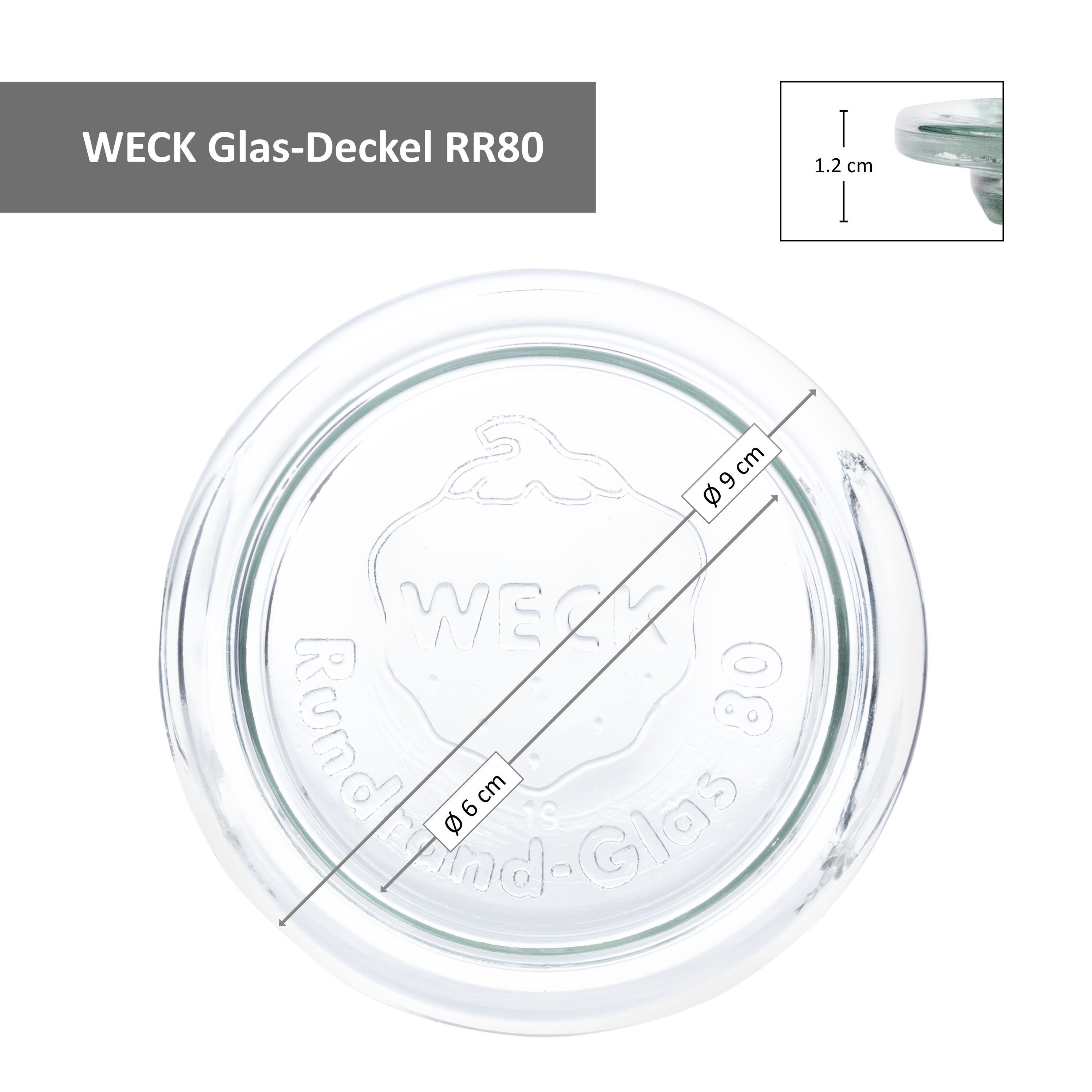 MamboCat Einmachglas 12er Set Weck Gläser 370ml Tulpenglas 12 Glasdeckel inkl Rezeptheft, Glas