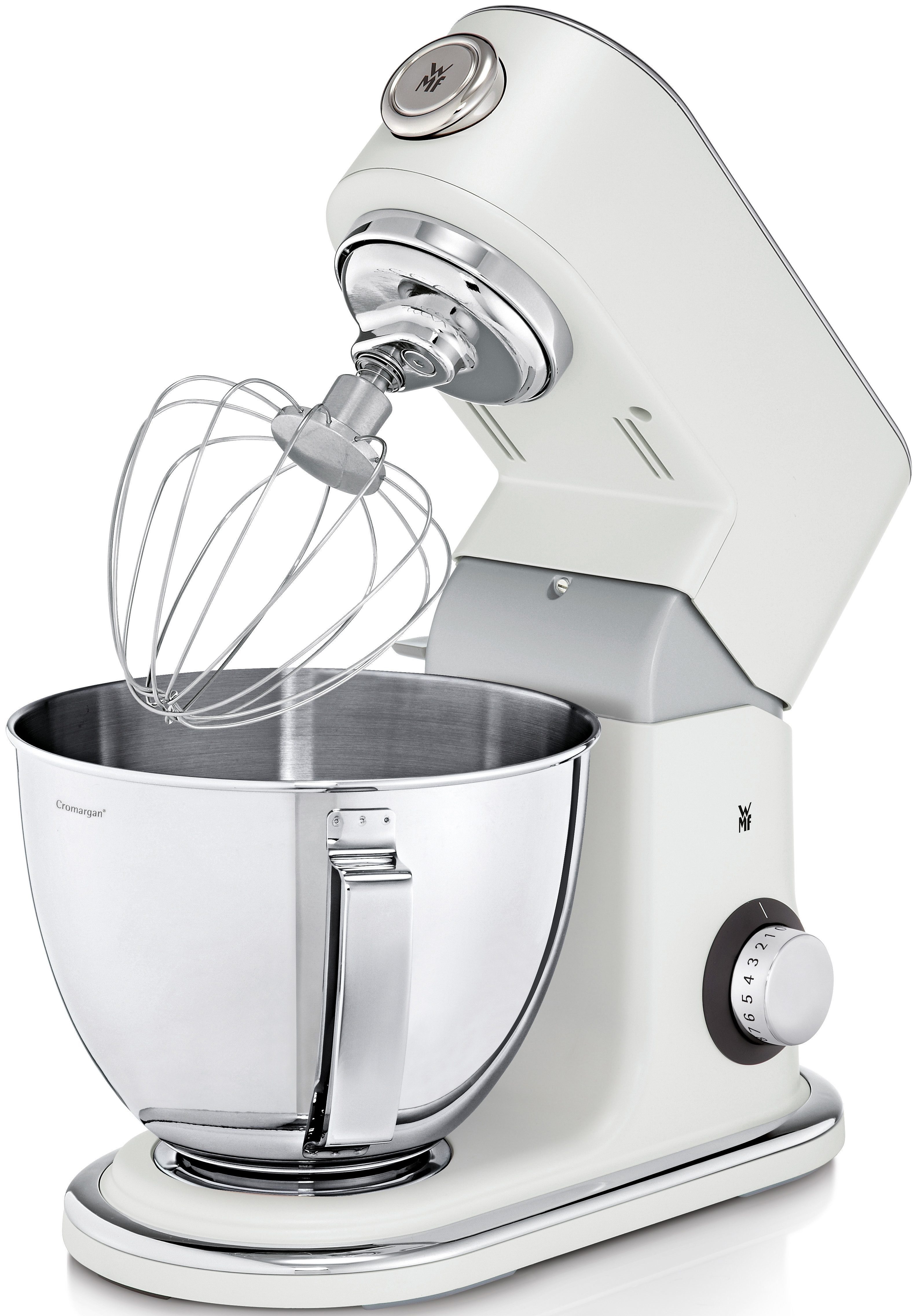 WMF Küchenmaschine Profi Plus, weiß, 1000 W, 5 l Schüssel, mit Fleischwolf+Spritzgebäckvorsatz Wert ca. 95,-€