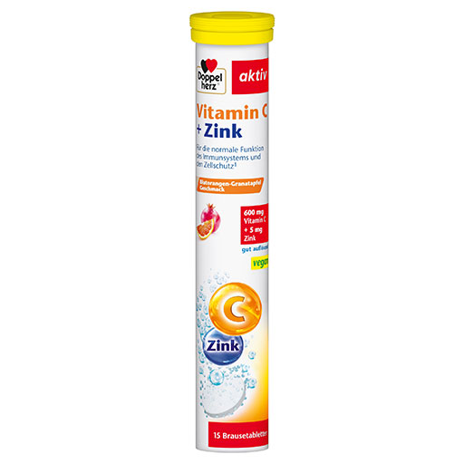 DOPPELHERZ Vitamin C Zink Brausetabletten  15 St  Brausetabletten