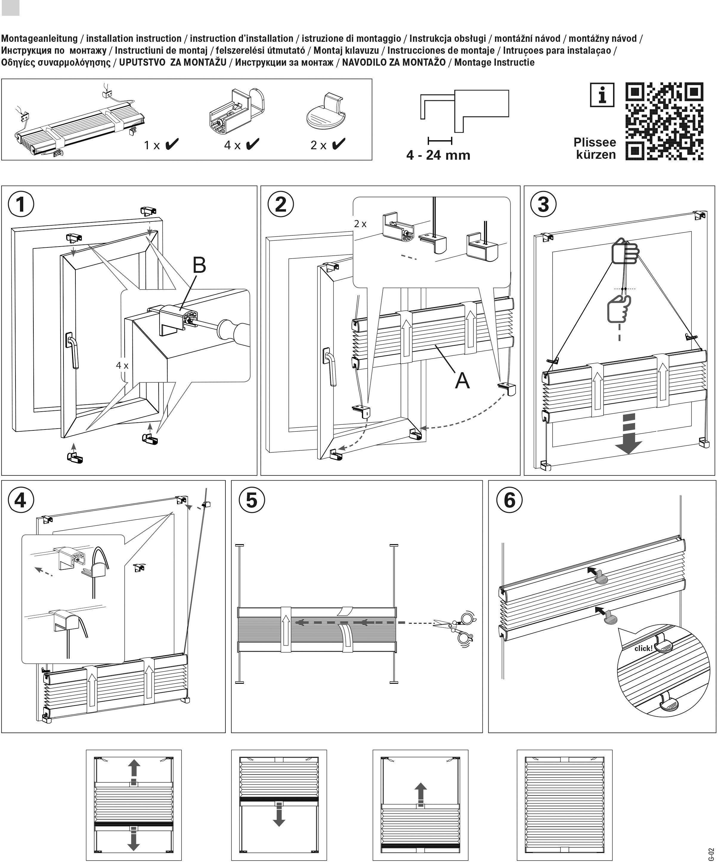 Plissee Easyfix Plissee Cara, GARDINIA, Lichtschutz, ohne Bohren, verspannt, Klemmfix, inkl. dezenter Abdeckleiste (Staubschutz)