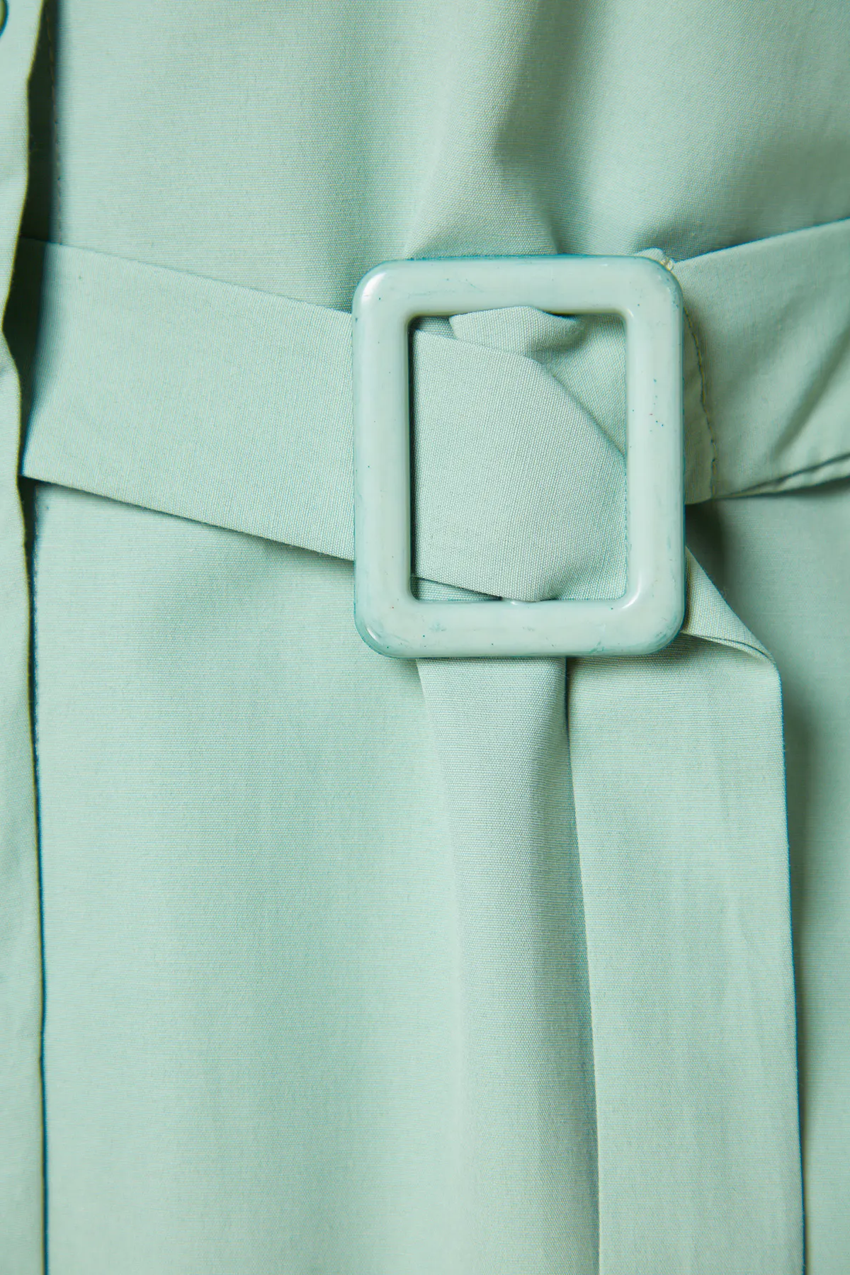 Trendyol Modest  Gewebtes Hemd mit Gürtel in Dunkelmint TCTAW24TG00014