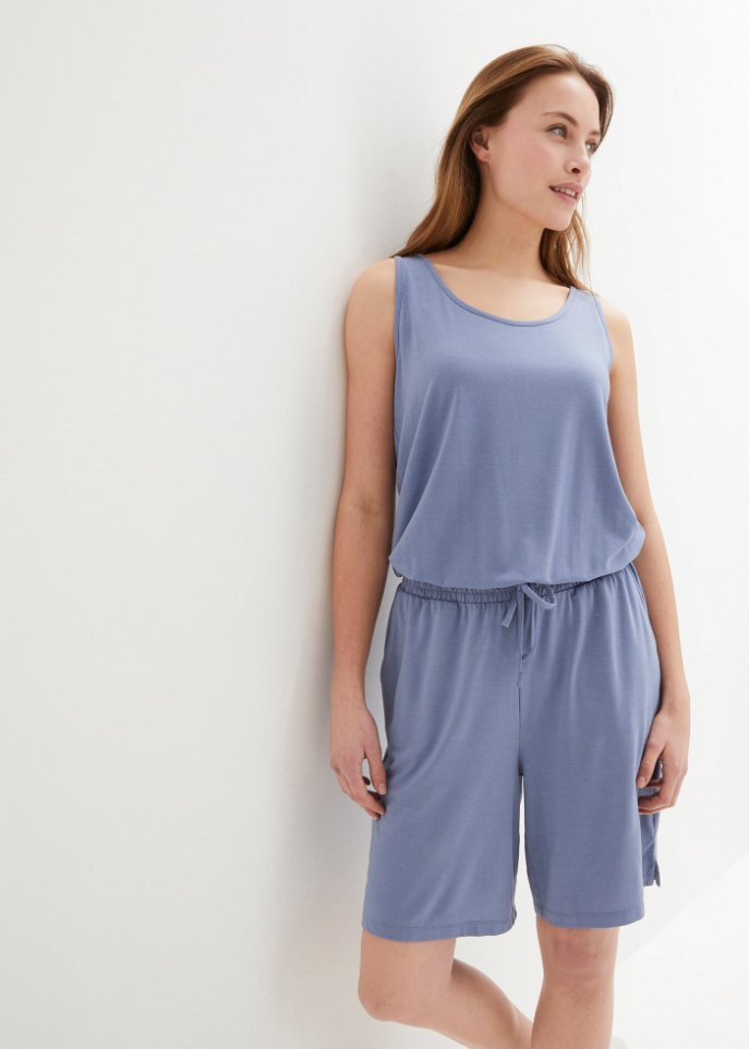 Kurzer Jumpsuit mit Viskose