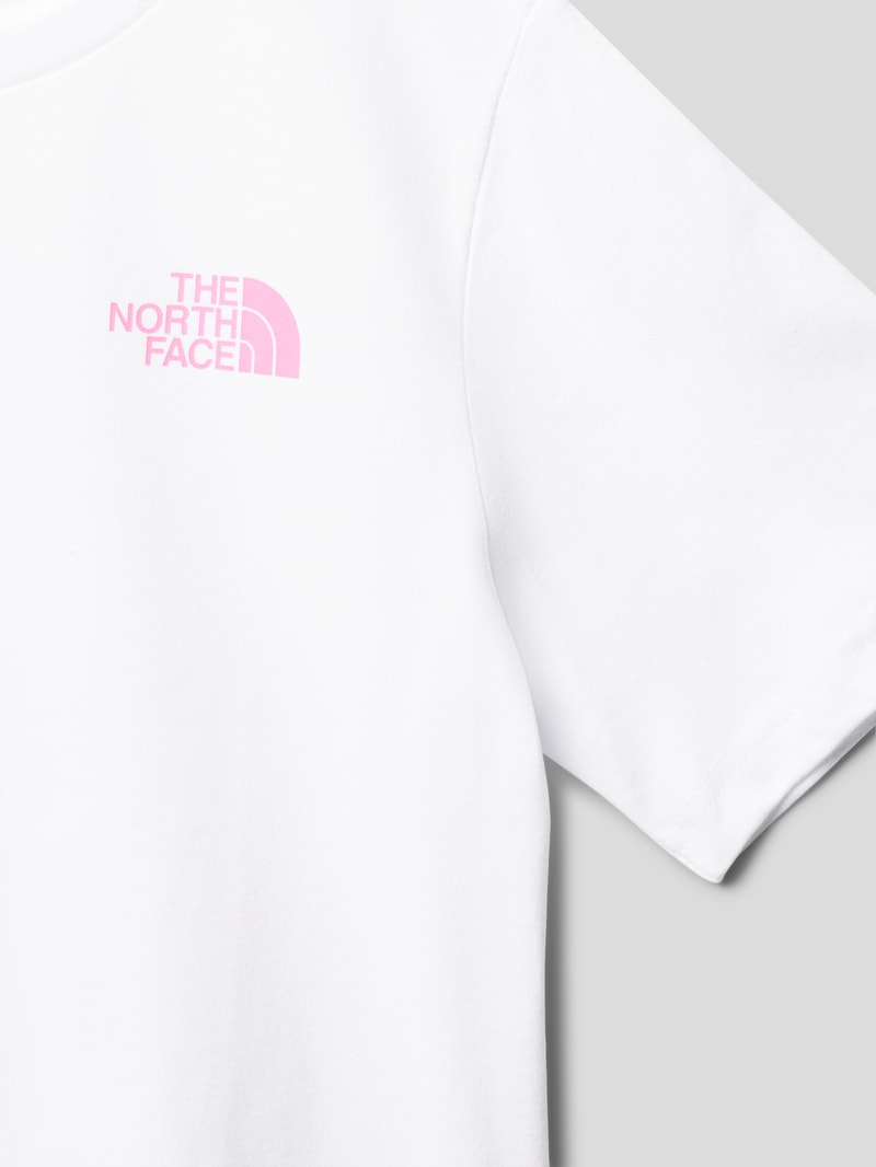 T-Shirt mit Label-Print in weiß